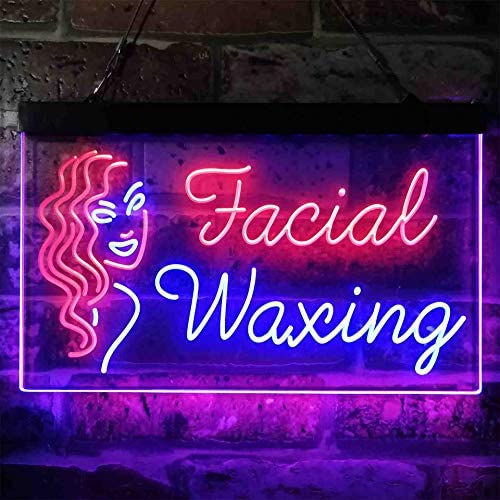 Facial Waxing Dual Model LED Neon Light Sign